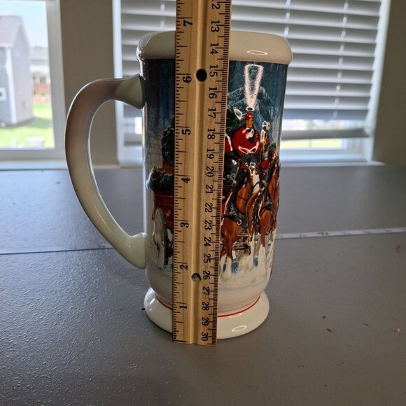 2007 Budweiser Winters Calm Clydesdale Beer Stein Ceramarte Brazil Box & COA - Picture 13 of 14